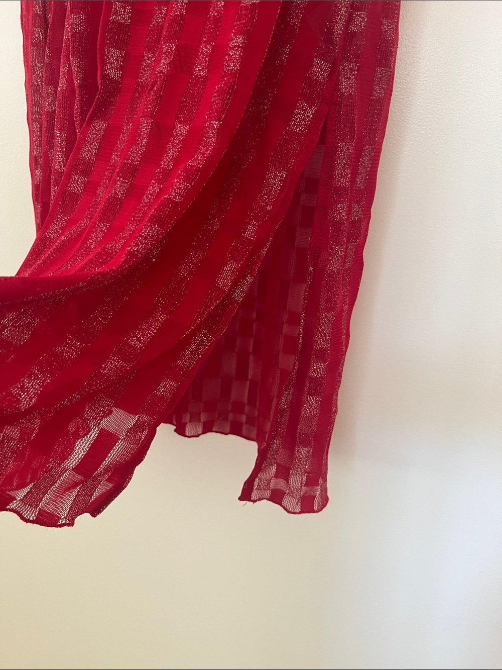 Lisa Says Gay/ Second Skin x Find Me Now red metallic mesh dress - Picture 4 of 5